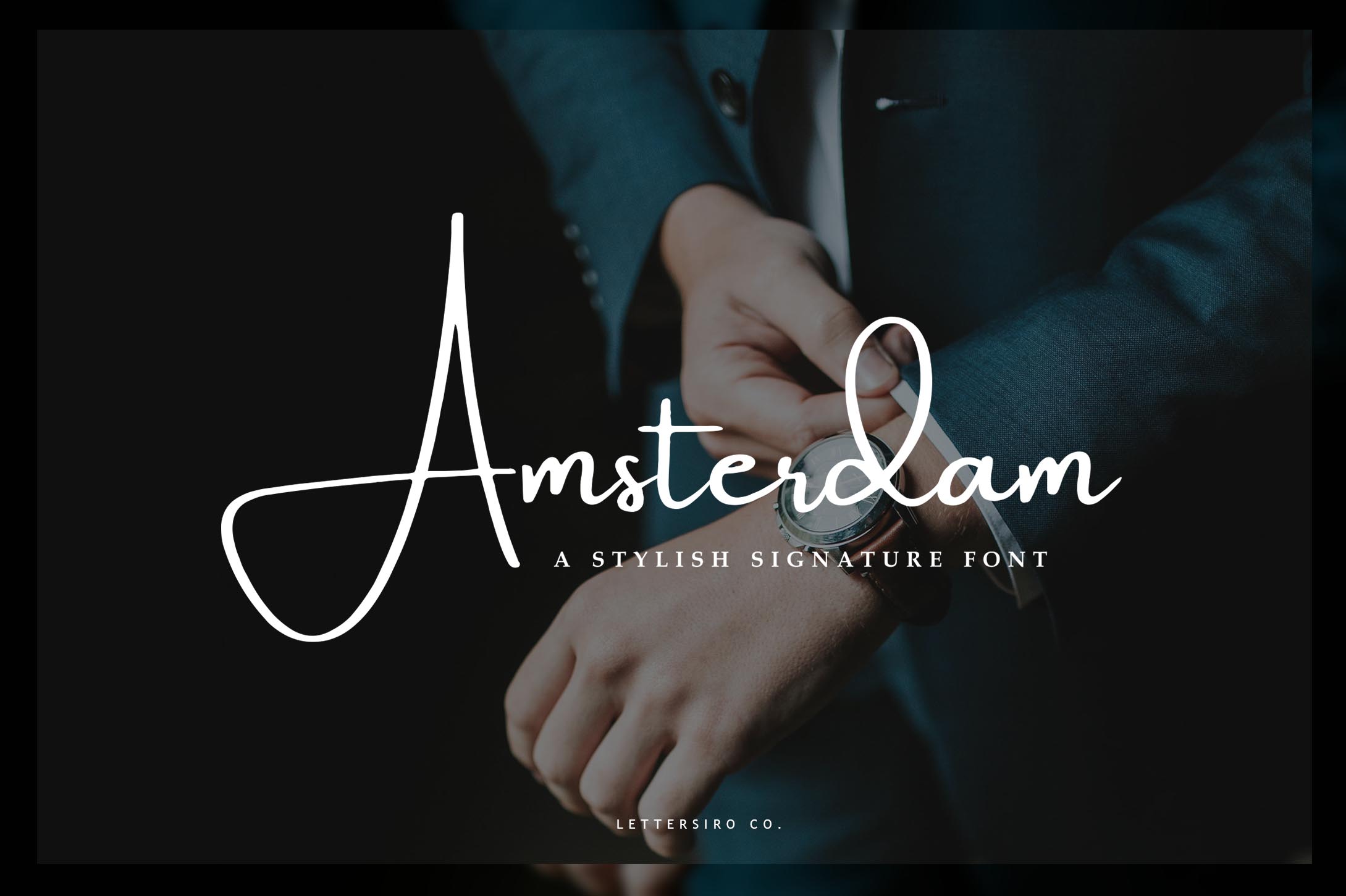 Amsterdam: A Stylish Signature Font for Editorial Design