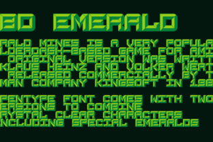 BD Emerald Pixel Font for Retro Craft Projects