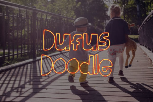Dufus Doodle: A Playful Display Font for Viral Campaigns