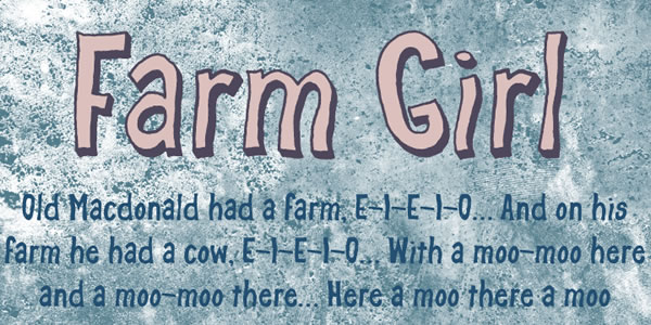Farm Girl: A Vintage Display Font for Makers