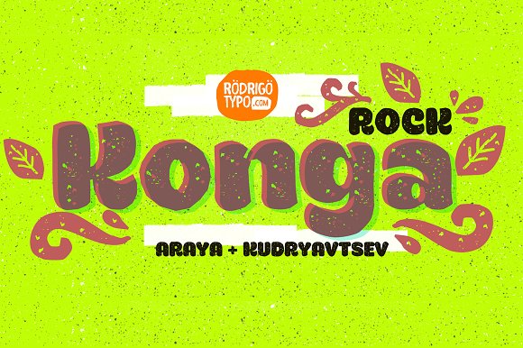 Konga Rock: The Perfect Rough Display Font for Makers