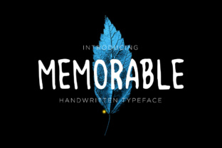 Memorable: A Modern Hand-Drawn Display Font for Web