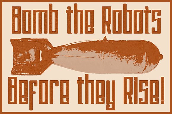 Psychotic Robots Font: A Bold Display Typeface for Makers