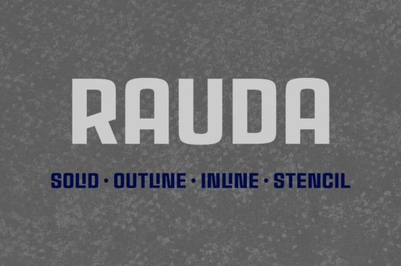 Rauda Family: A Bold Sans Serif Display Font for Modern Web Design