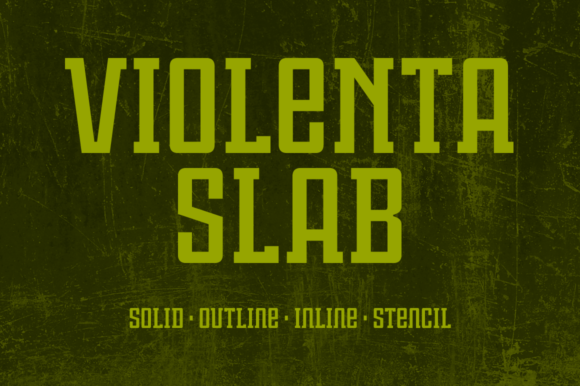 Violenta Slab Family: A Bold Display Font for Makers